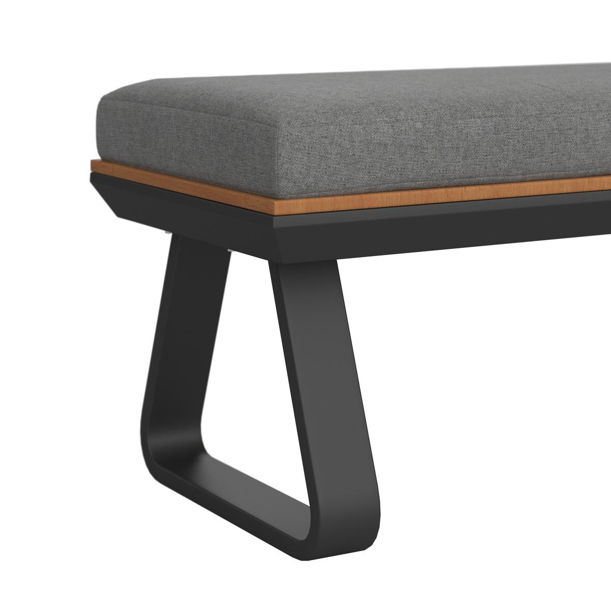 Dining-Loungeset Emmy Dunkelgr Metall/Outdoorstoff - Dunkelgrau/Anthrazit, MODERN, Kunststoff/Textil (318/71/78cm) - Bessagi Garden