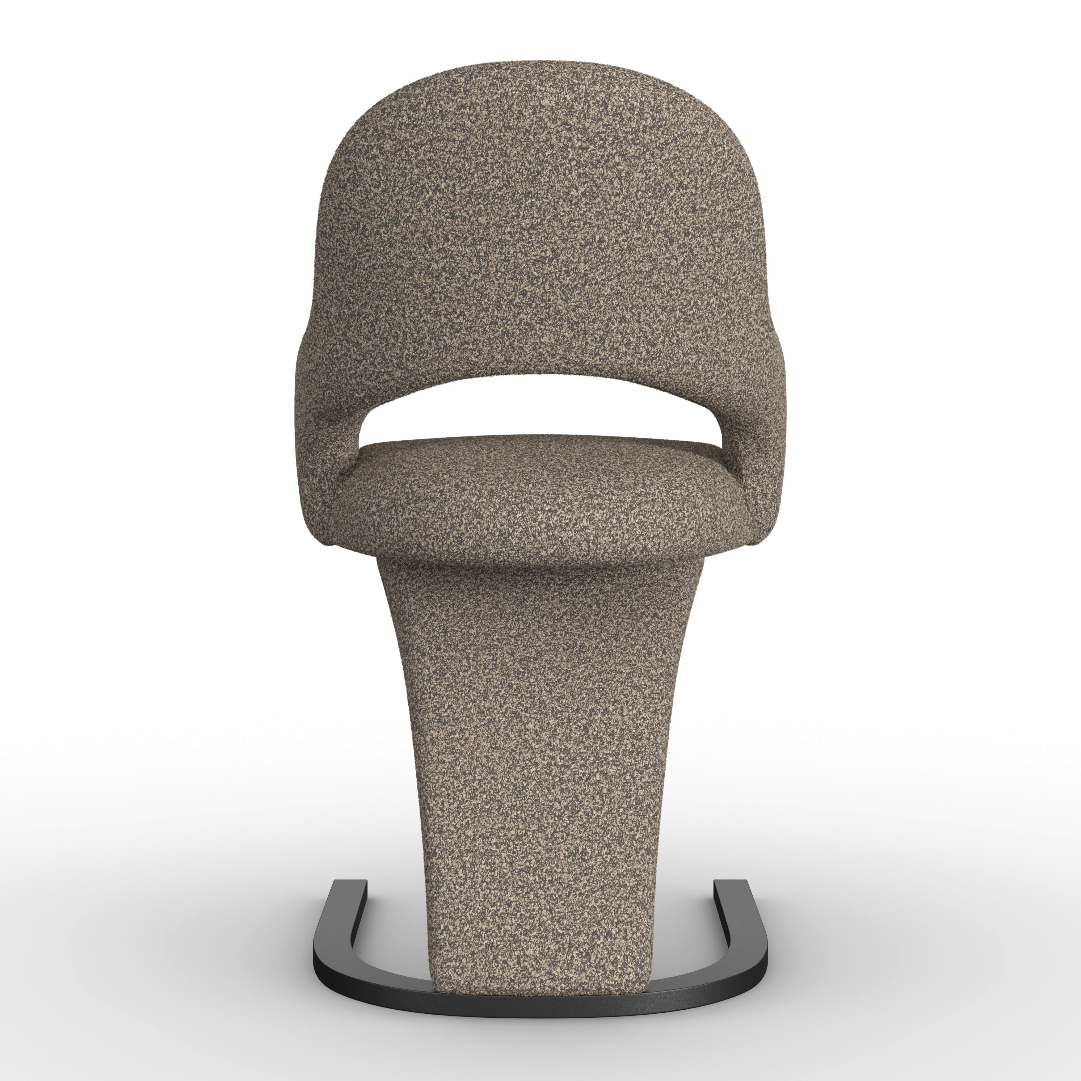 STOL MED ARMSTÖD ARIA - Schwarzbraun/svart, Modern, metall/trä (54/82/62cm) - Bessagi Home