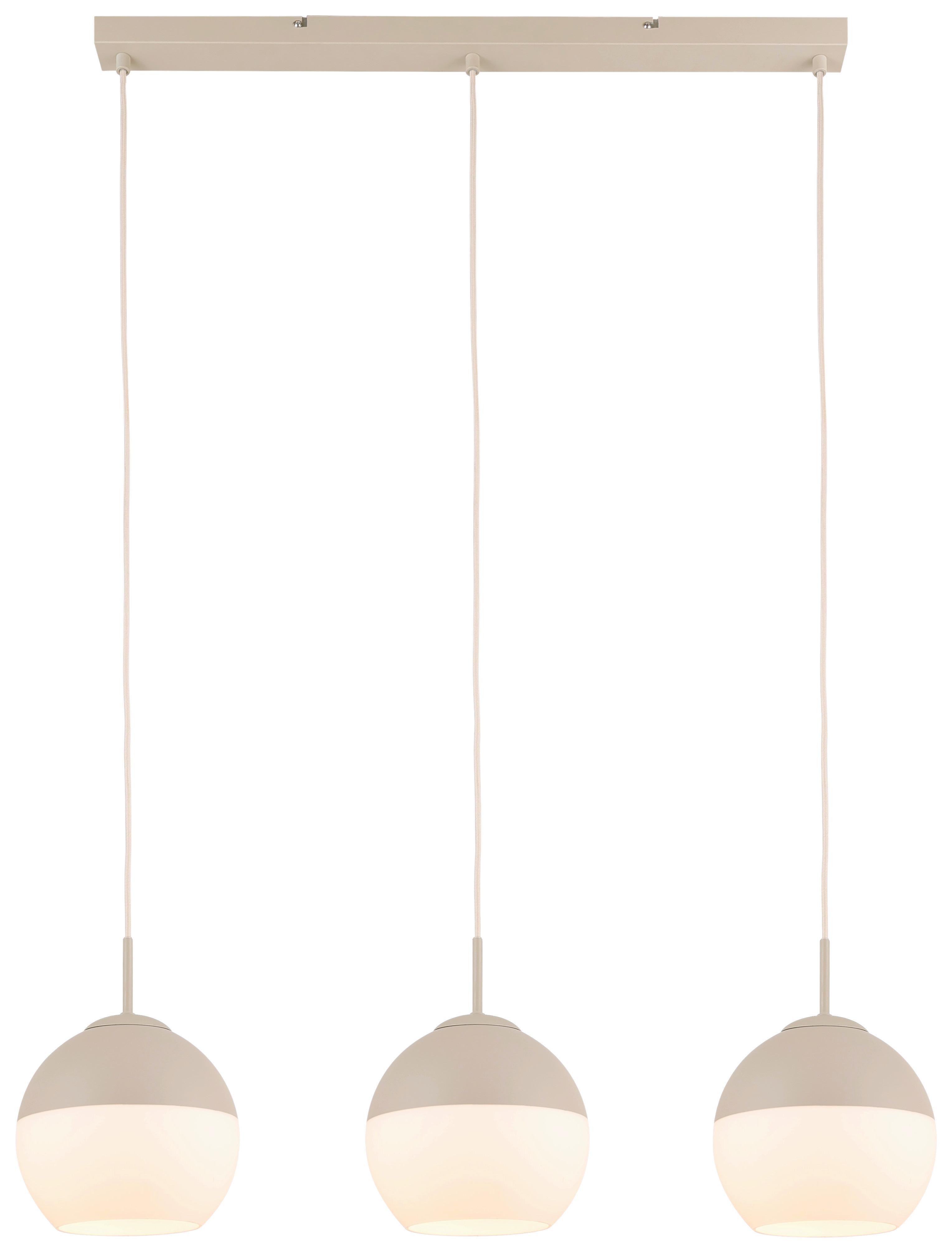 Hängeleuchte Ulla Sandfarben max. 60 Watt - Sandfarben, MODERN, Glas/Metall (90/20/120cm) - Mömax