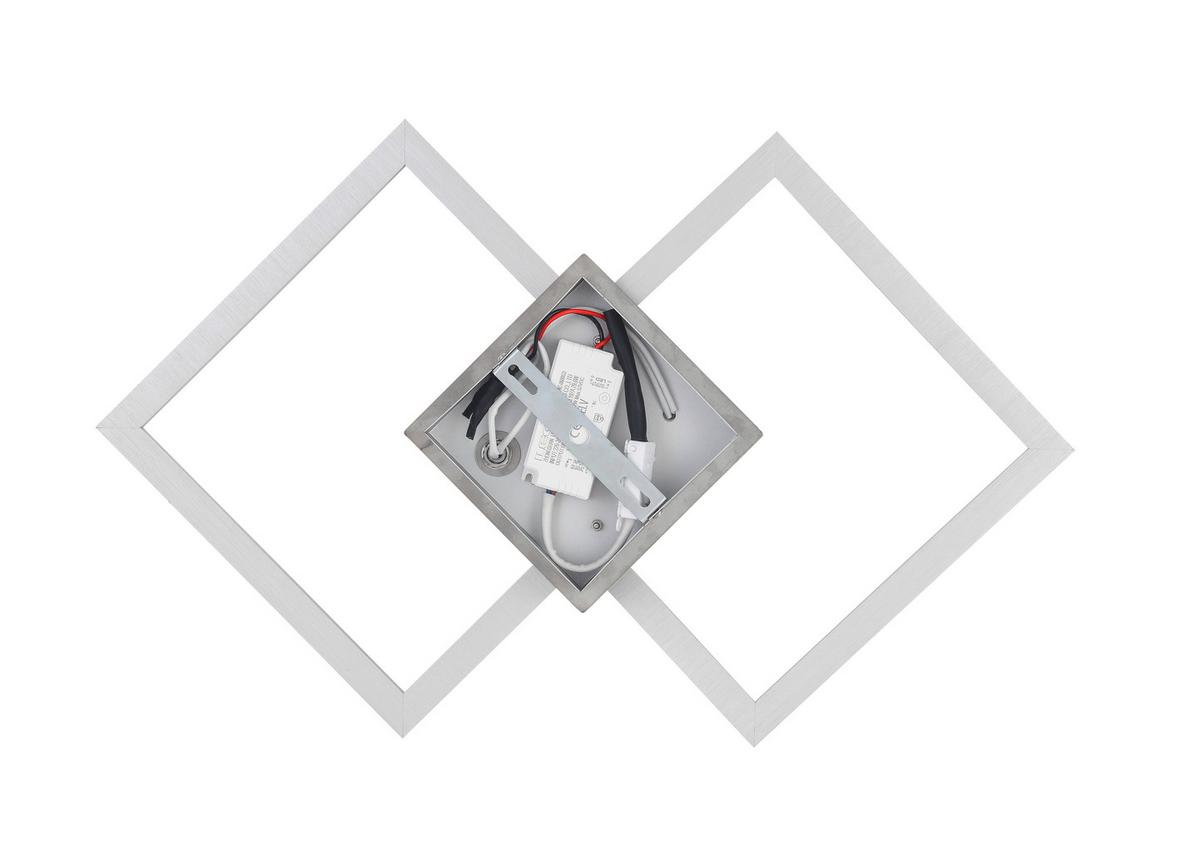LAMPA SUFITOWA LED PANTHER *SBB* - kolor aluminiowy, Basics, tworzywo sztuczne/metal (50,7/35/5,5cm) - Boxxx