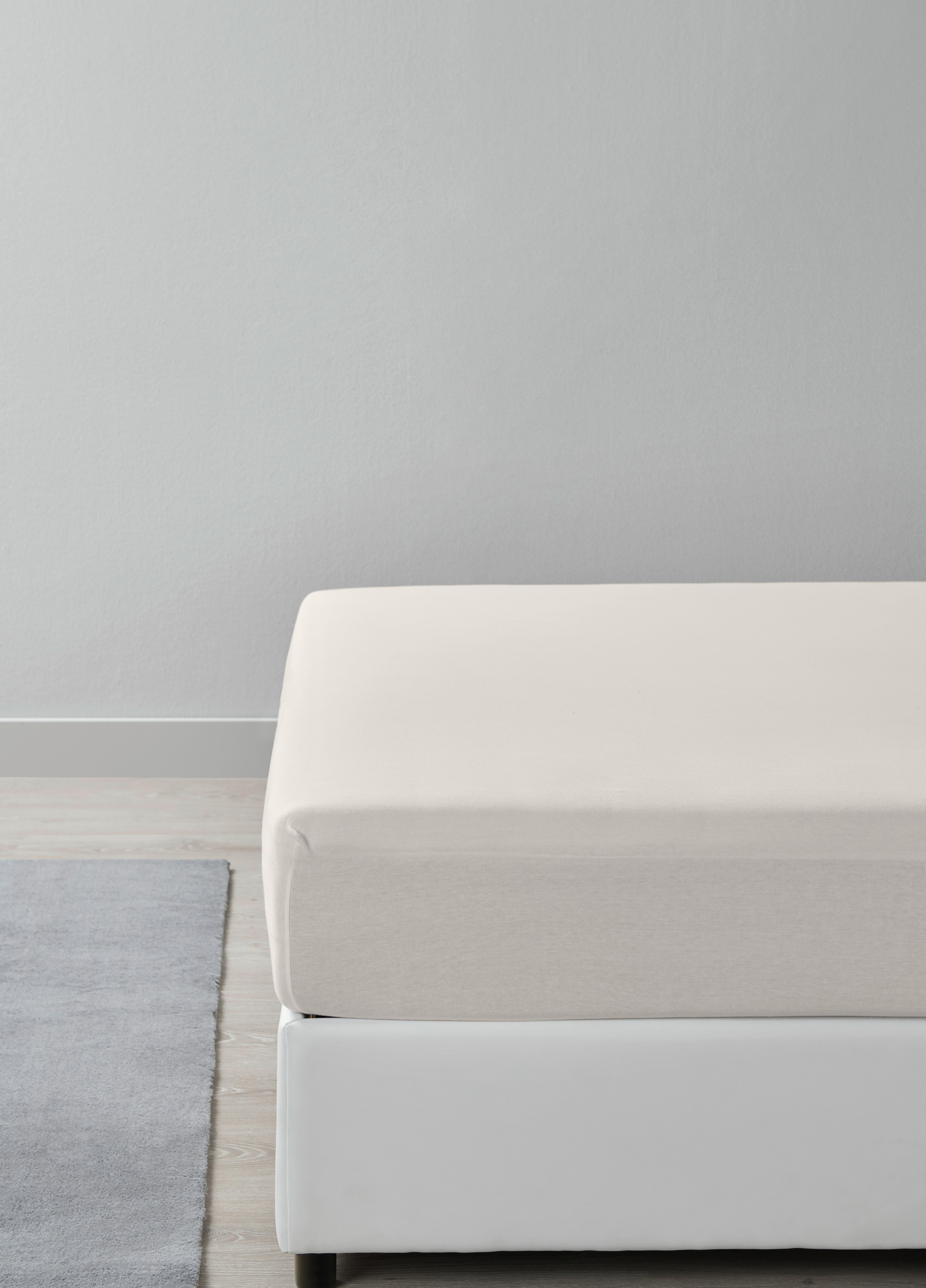 Fixleintuch Basic Beige, ca. 90-100/200cm - Beige, Modern, Textil (90/200cm) - Modern Living