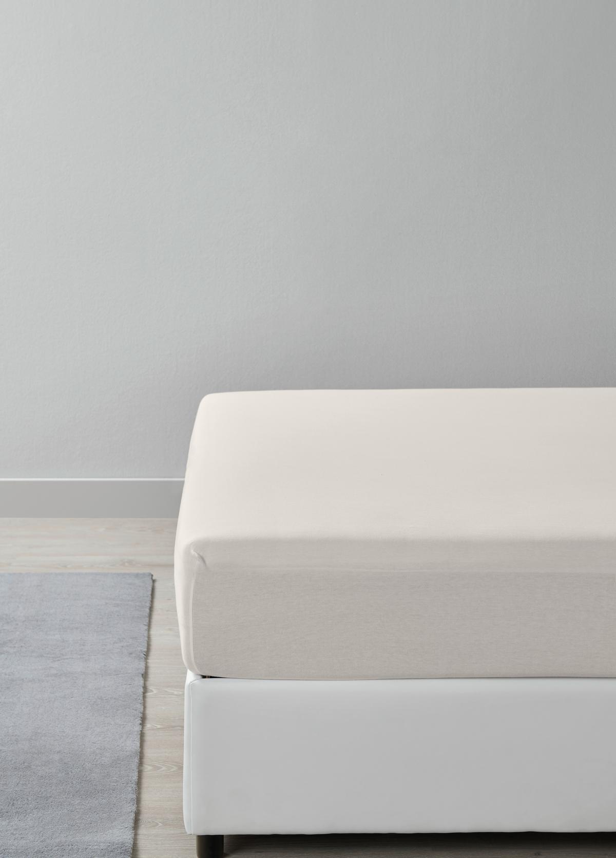Gumis Lepedő Basic - bézs, Modern, textil (90/200cm) - Modern Living