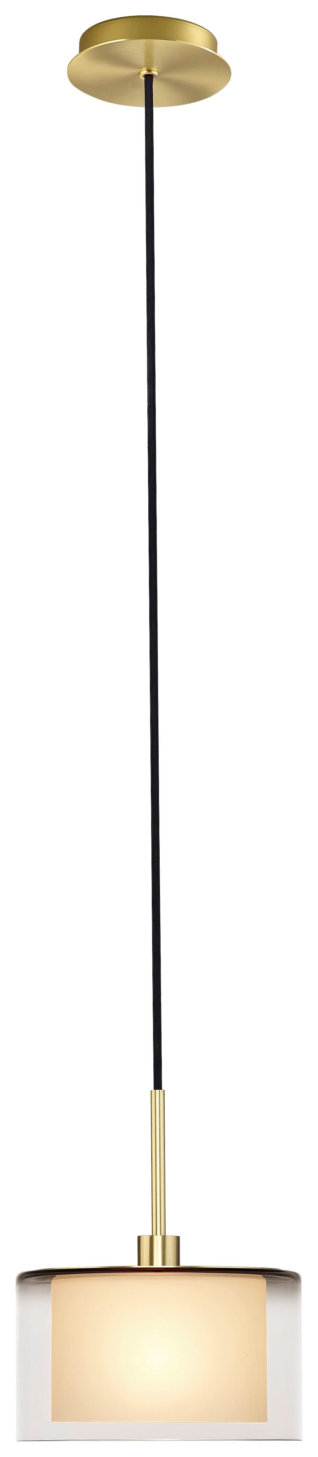 LAMPA WISZĄCA 2276/1-01 KARL 75 - kolor mosiężny, Design, metal/szkło (20/150cm) - Bankamp