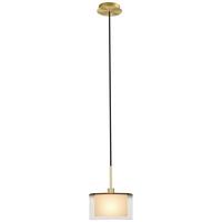 LAMPA WISZĄCA 2276/1-01 KARL 75 - kolor mosiężny, Design, metal/szkło (20/150cm) - Bankamp