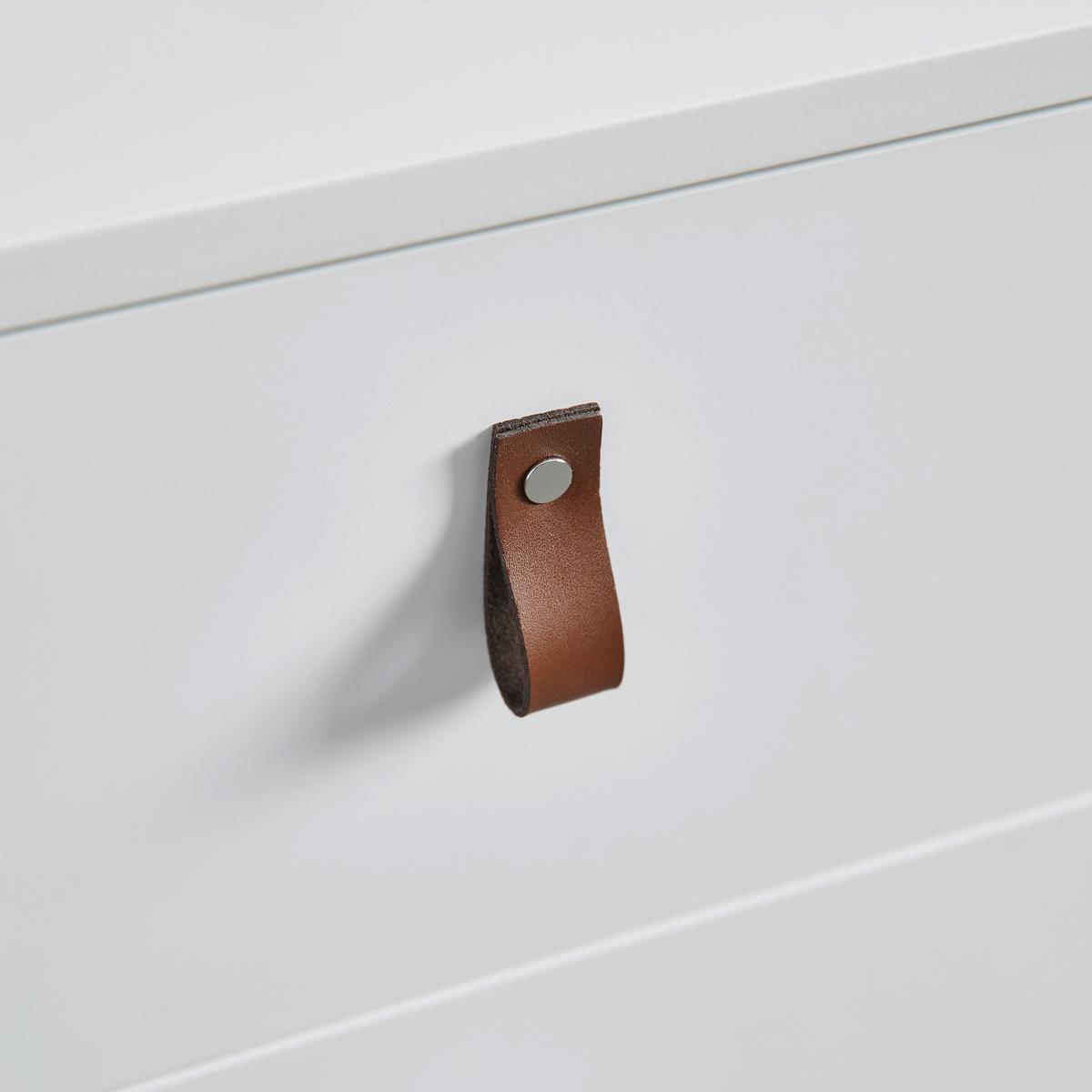 Kommode Mick Weiß MDF - Schwarz/Weiß, MODERN, Holzwerkstoff/Kunststoff (46/77/40cm) - Bessagi Home