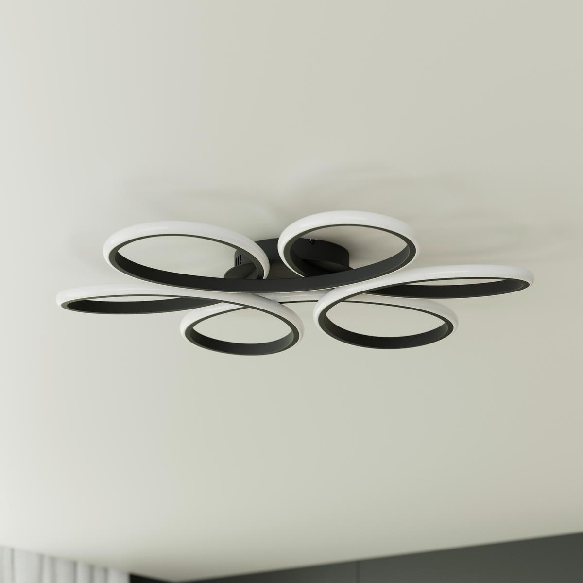 LAMPA SUFITOWA LED MATAR *SBN* - czarny, Design, tworzywo sztuczne/metal (70/10cm) - Novel