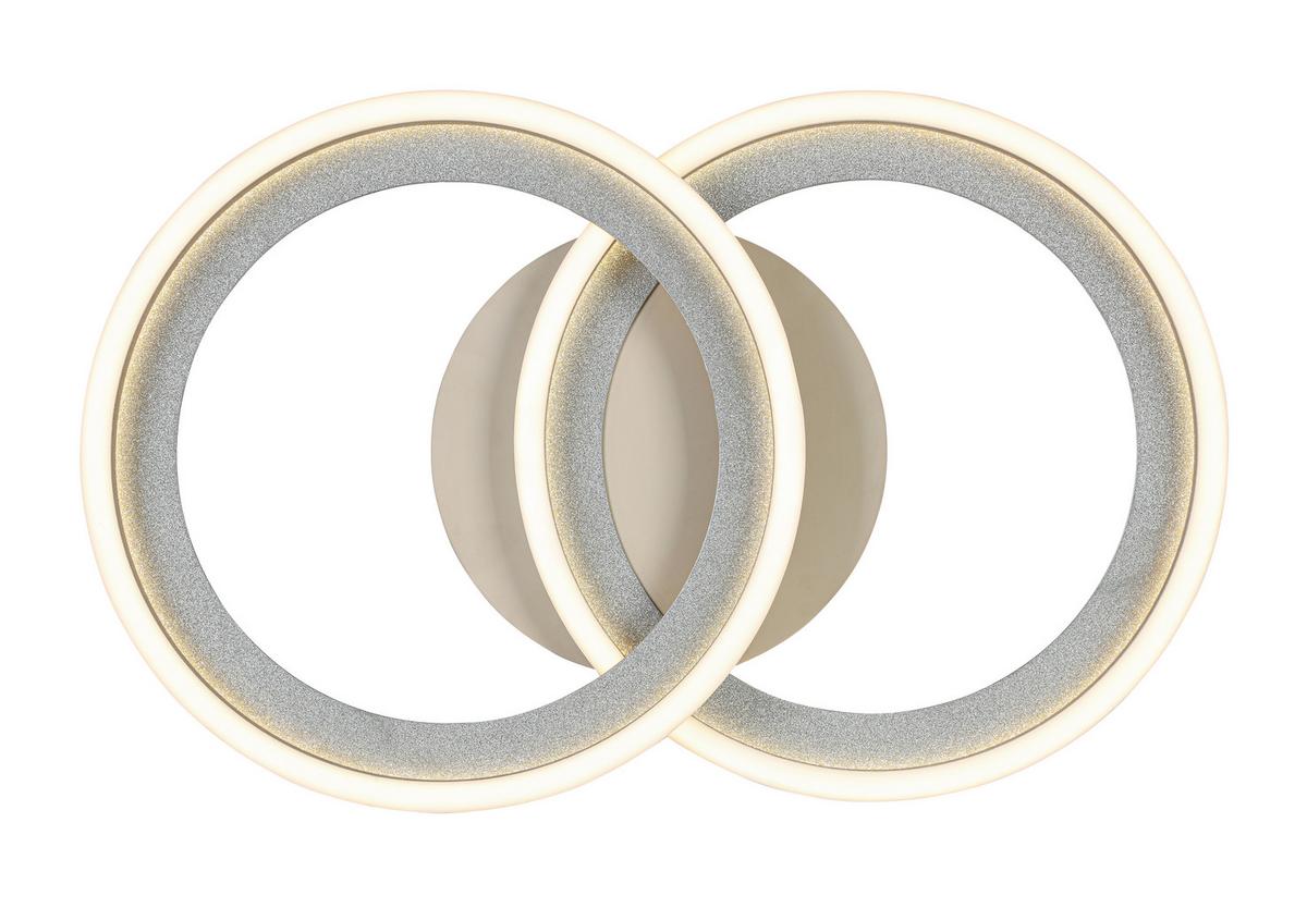 Led Svjetiljka Stropna Krista - srebrne boje/boje pijeska, Moderno, metal/plastika (53,5/33,5/7,5cm) - Mömax