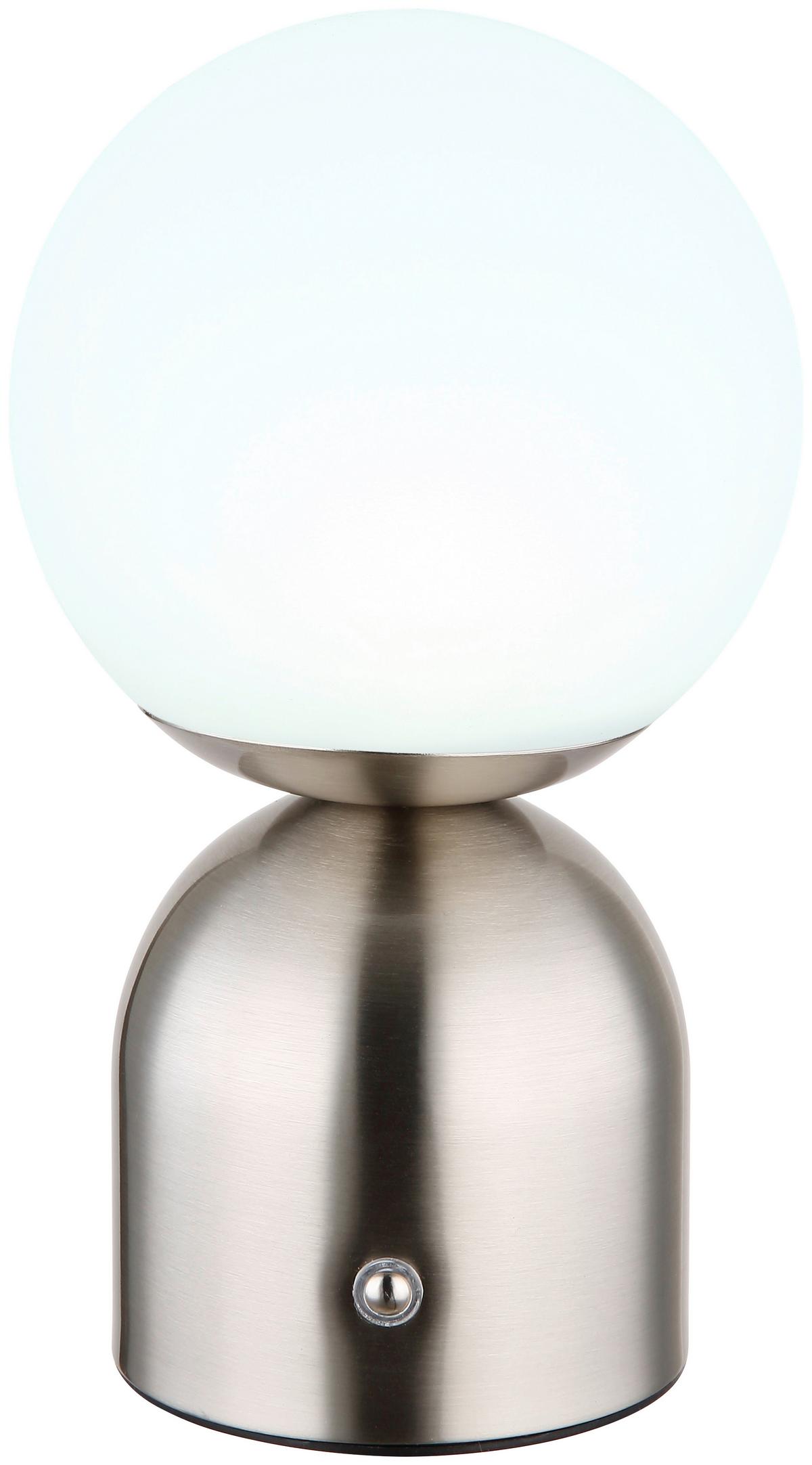 Led Svjetiljka Stolna Lopa - boje nikla/opalna, Moderno, metal/plastika (12/21cm) - Mömax