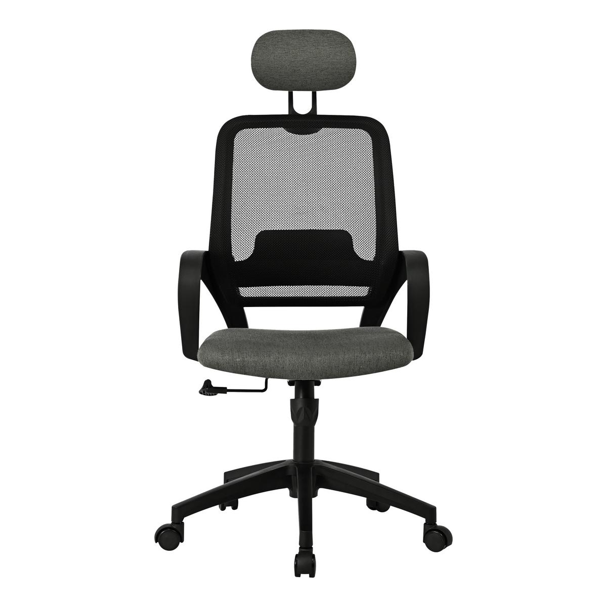 Scaun rotativ BILLY 2 - negru/gri, Modern, plastic/textil (67/121/66cm) - Modern Living