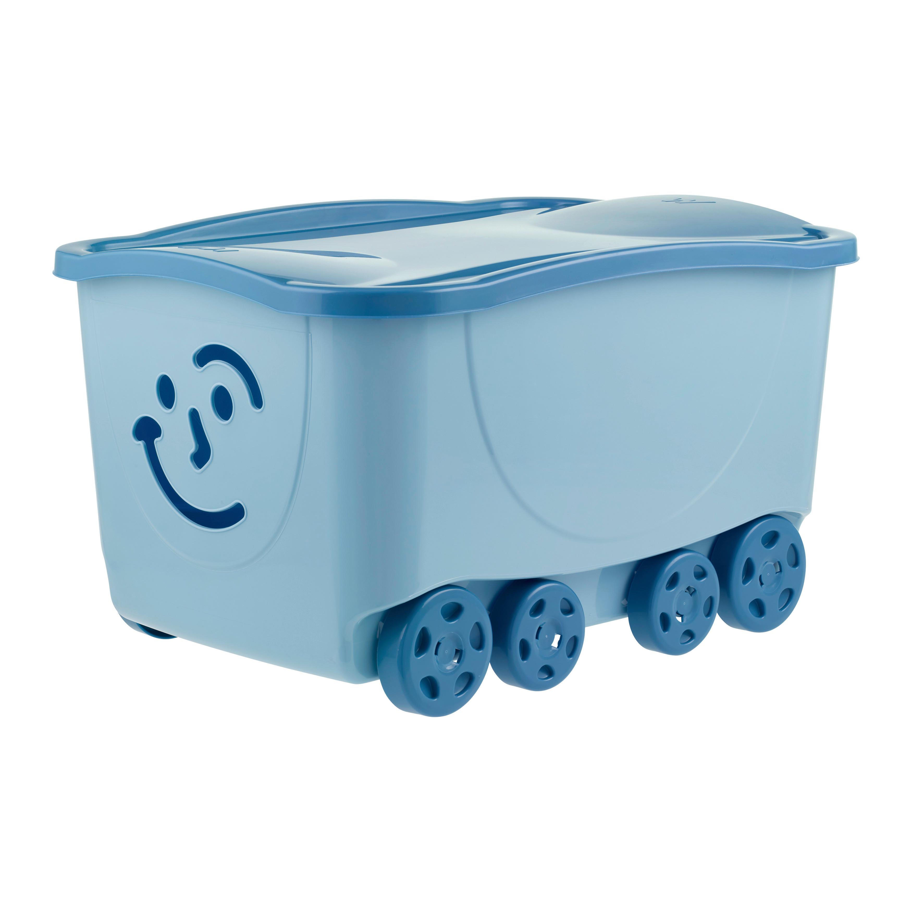 Box mit Deckel Kids Hellblau - Hellblau, KONVENTIONELL, Kunststoff (58/39/32cm) - Based