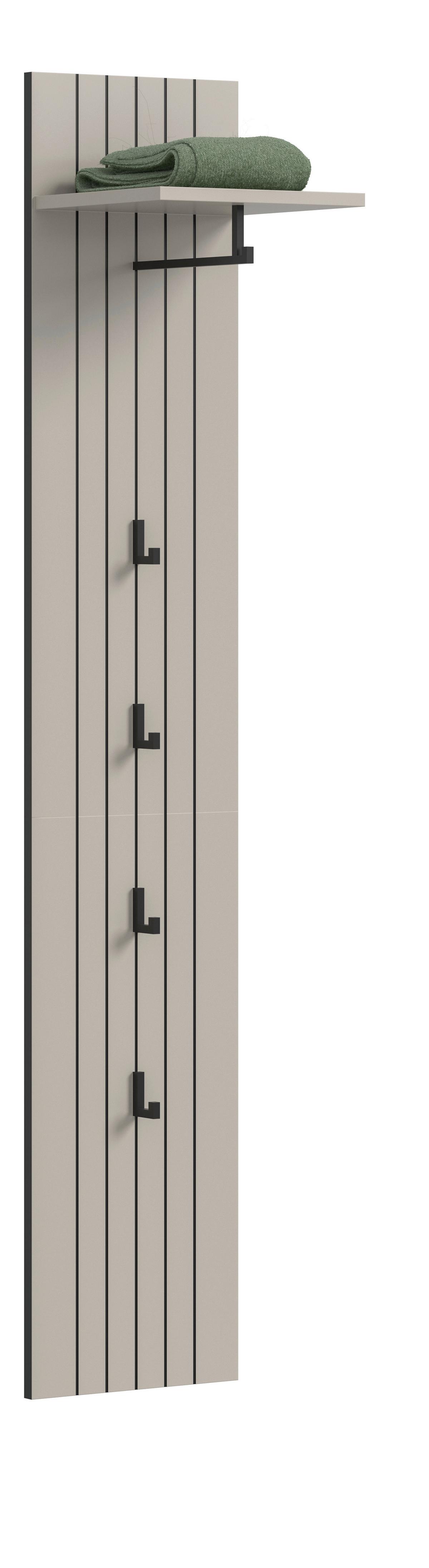 Garderobni Panel Station, Kašmir - kašmir, Design, leseni material (31/160/27cm) - MID.YOU