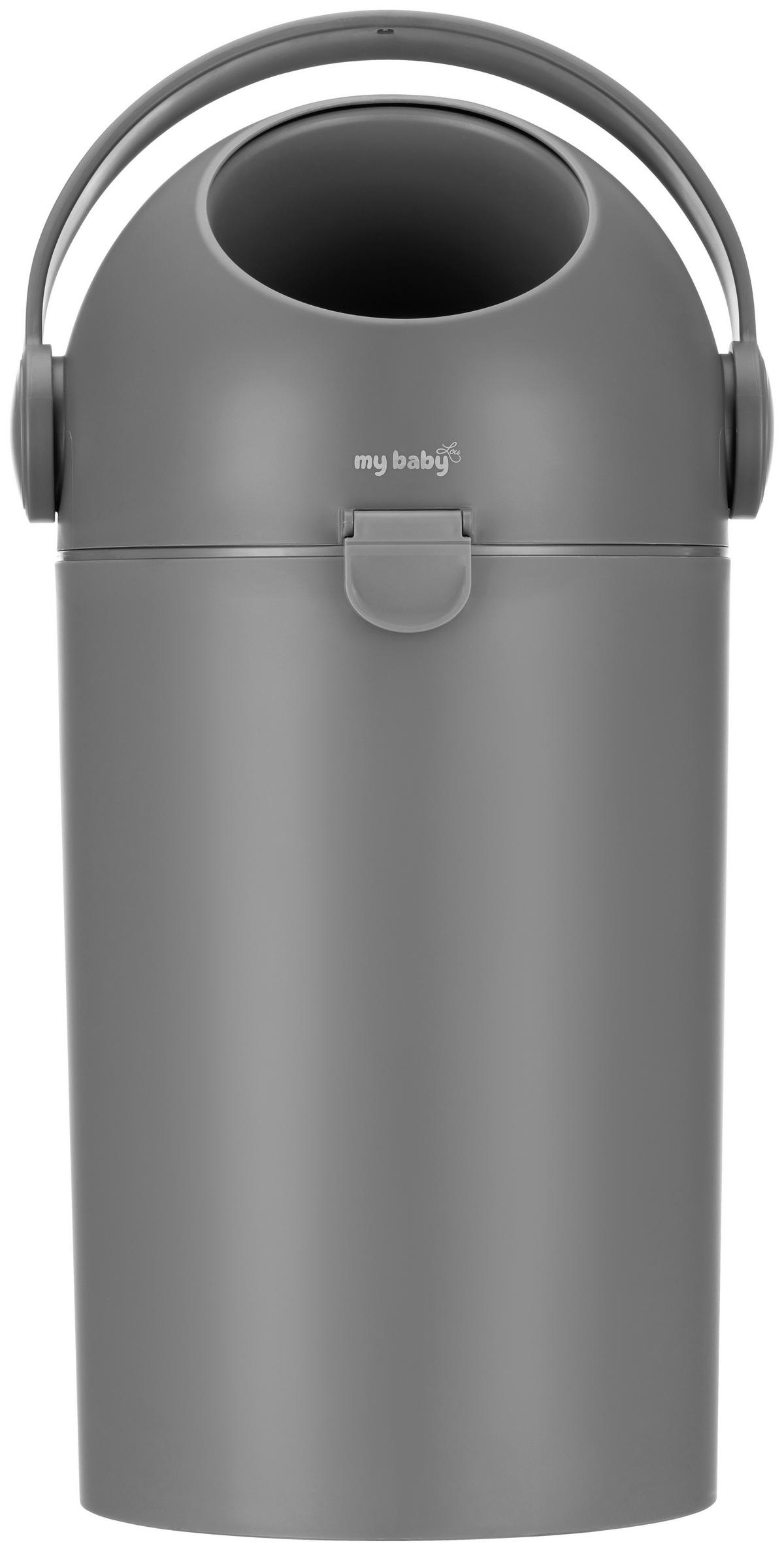 KOSZ NA PIELUCHY SCONCS - ciemnoszary, Basics, tworzywo sztuczne (26/55cm) - My Baby Lou