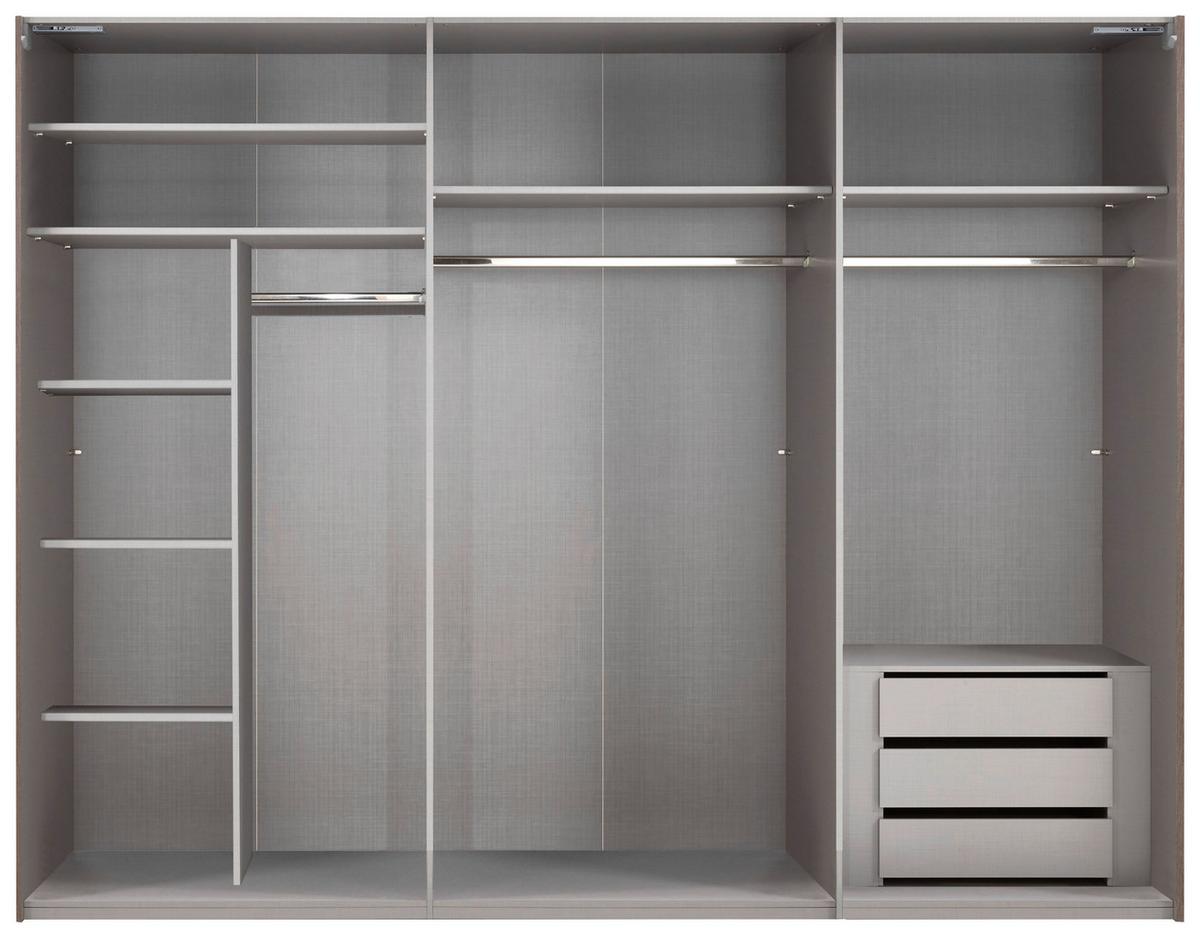 Omara Z Drsnimi Vrati Indiana - črna/bela, Konvencionalno, kovina/leseni material (300/216/65cm)