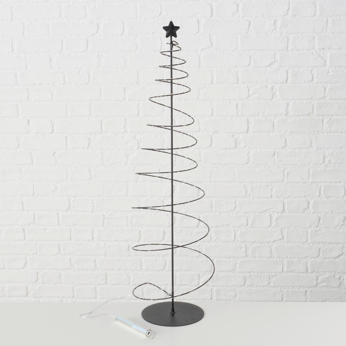 Dekobaum Saturn Schwarz - Schwarz, Basics, Metall (22/80cm) - Mömax
