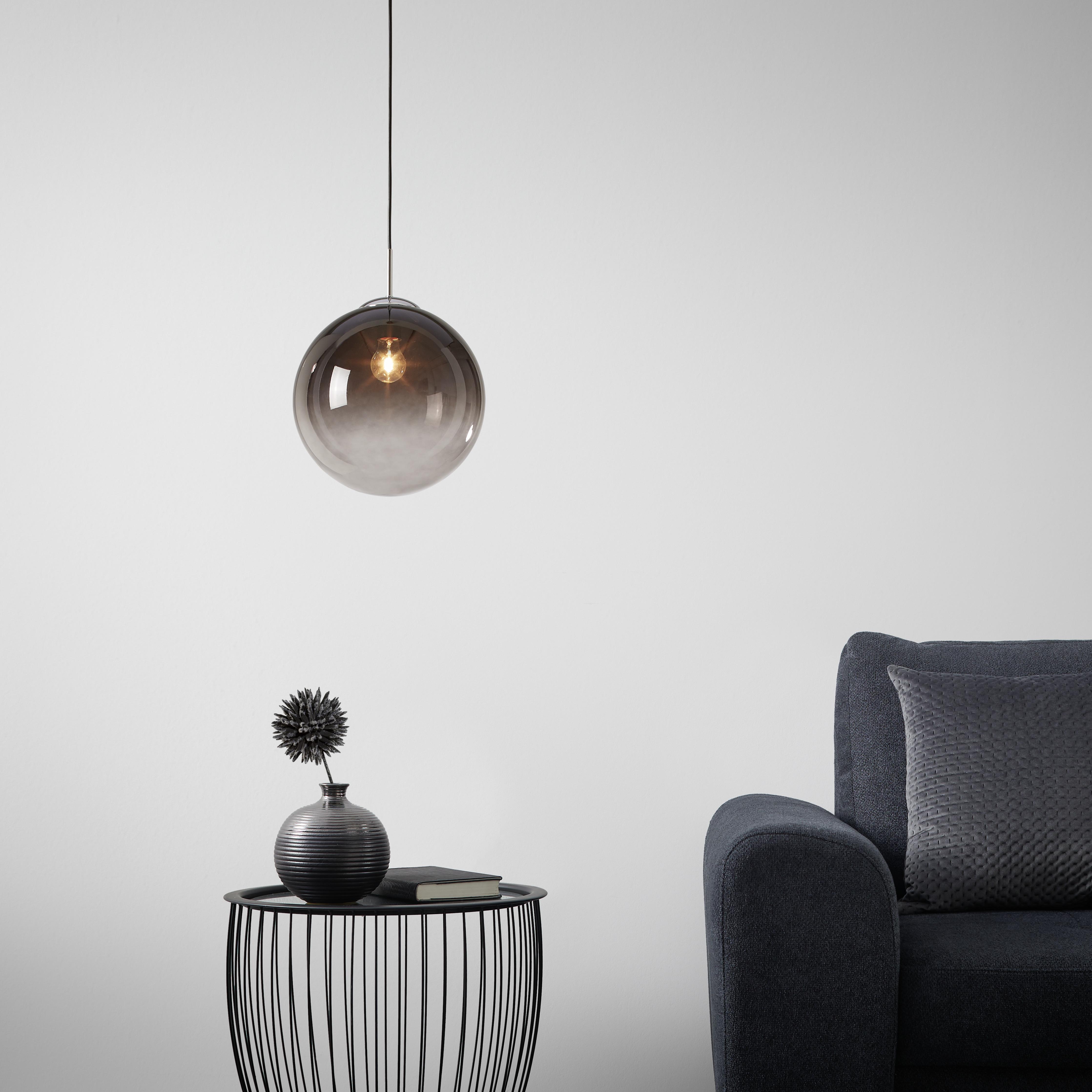 Viseča Svetilka Lus - črna/krom, Trendi, kovina/umetna masa (30cm) - Modern Living