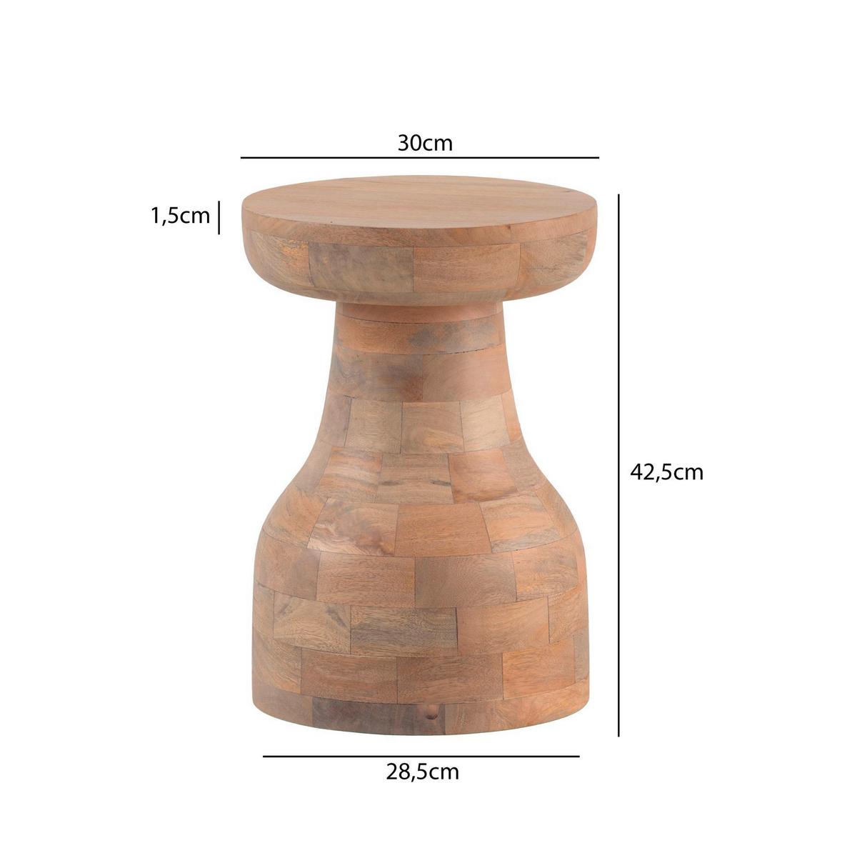 BEISTELLTISCH BEISTELLTISCH MANGO - Braun, Design, Holz (30/30/42,5cm) - Livetastic