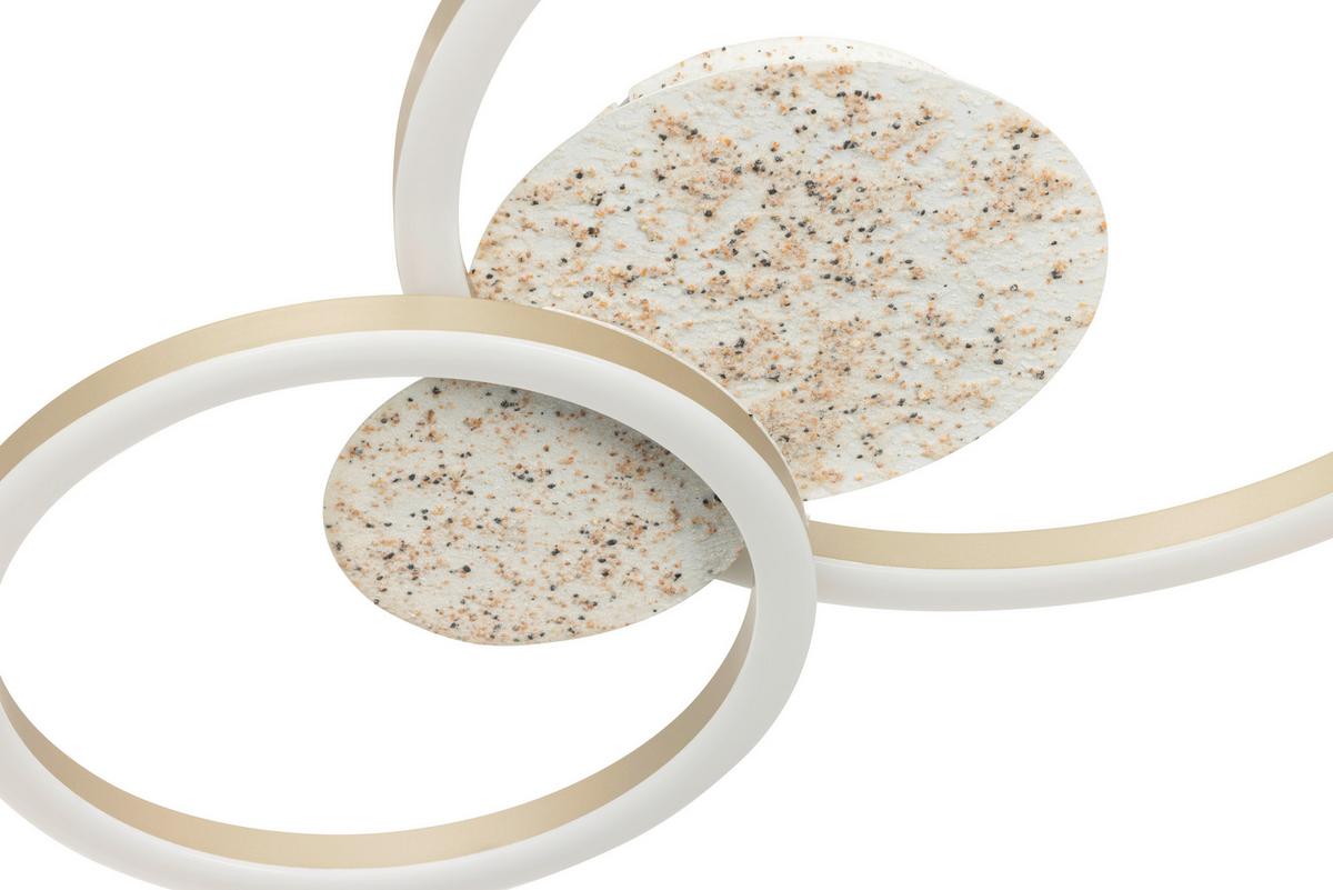 LED-Deckenleuchte Charles Champagnerfarben max. 24 Watt - Champagner, Basics, Kunststoff/Metall (50/33/6.8cm)