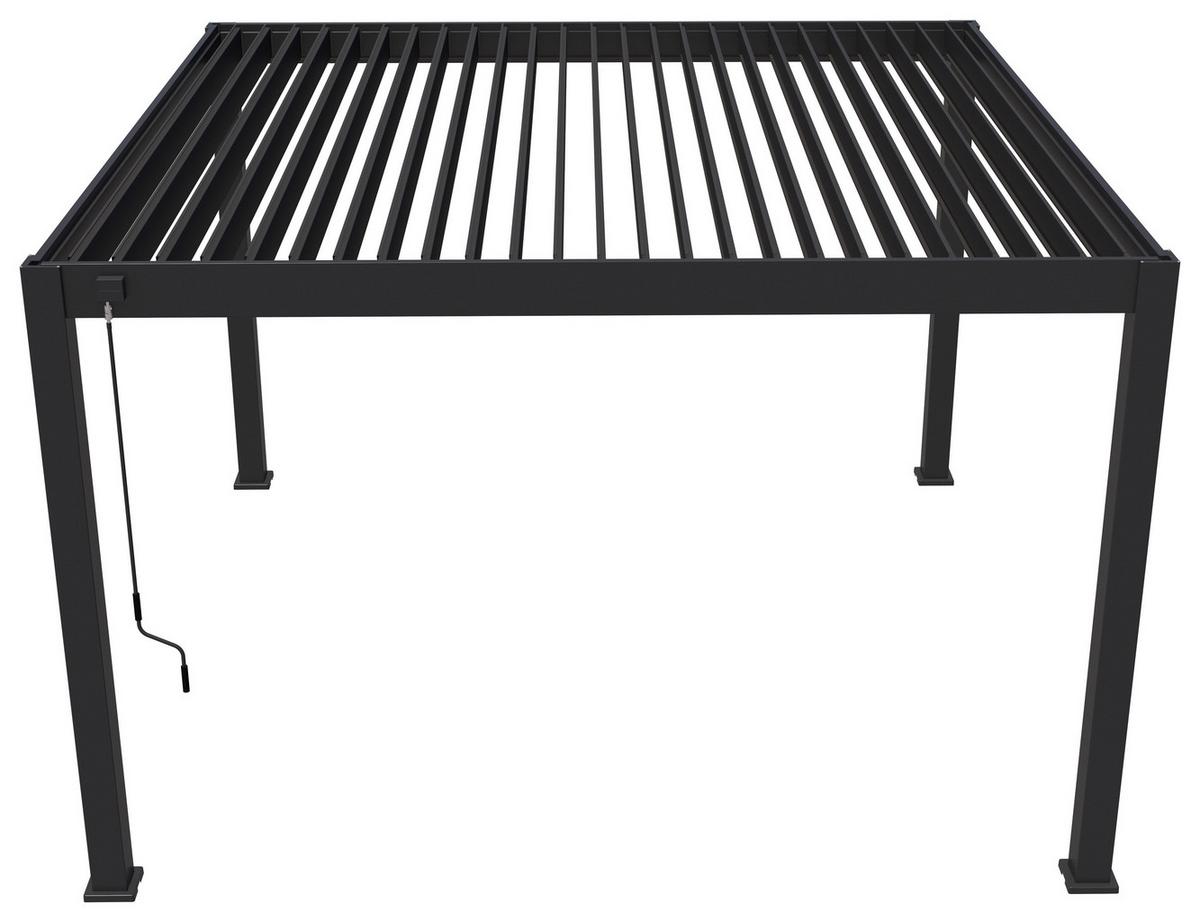 PERGOLA DELUXE PLUS 4X4M ANTHRAZIT - Anthrazit, Basics, Metall (400/255/400cm) - Gardenson