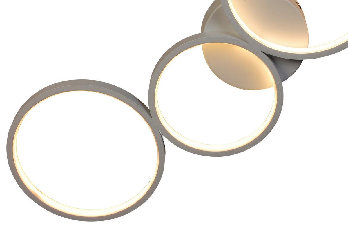 LAMPA SUFITOWA LED SUN - biały, Trend, tworzywo sztuczne/metal (87,5/37/5,5cm) - Novel