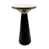 Beistelltisch Wl7.492 - Schwarz, Design, Stein/Metall (28/54/28cm) - Livetastic