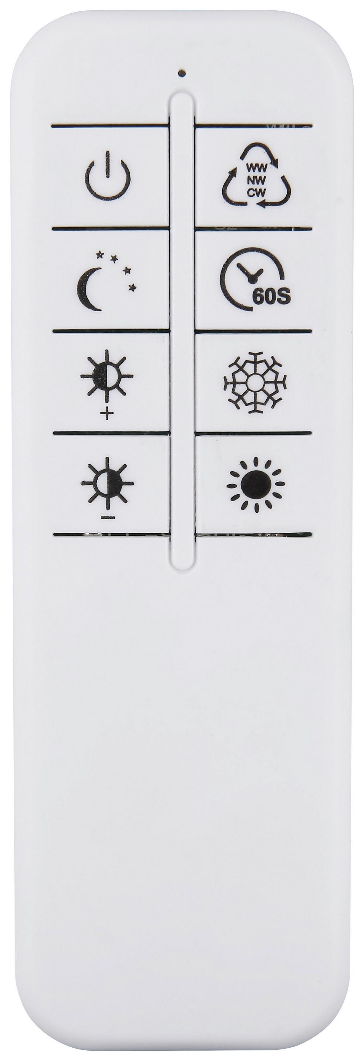 LAMPA SUFITOWA LED 48466-70A INVERTINA - kolor srebrny/biały, Design, tworzywo sztuczne/metal (126,4/105,3/13cm) - Globo