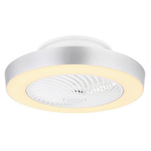 Deckenventilator Vivea Opal/Silberfarben - Silberfarben/Opal, Basics, Kunststoff/Metall (132/40,6cm)