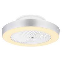 Deckenventilator Vivea Opal/Silberfarben - Silberfarben/Opal, Basics, Kunststoff/Metall (132/40,6cm)