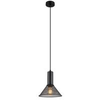 Hängeleuchte Jedd in Schwarz max. 60 Watt - Schwarz, Kunststoff/Metall (21/120cm) - Globo