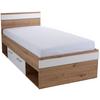 Krevet Box 90 - bijela/boje grafita, Moderno, drvni materijal (90/200cm) - Modern Living