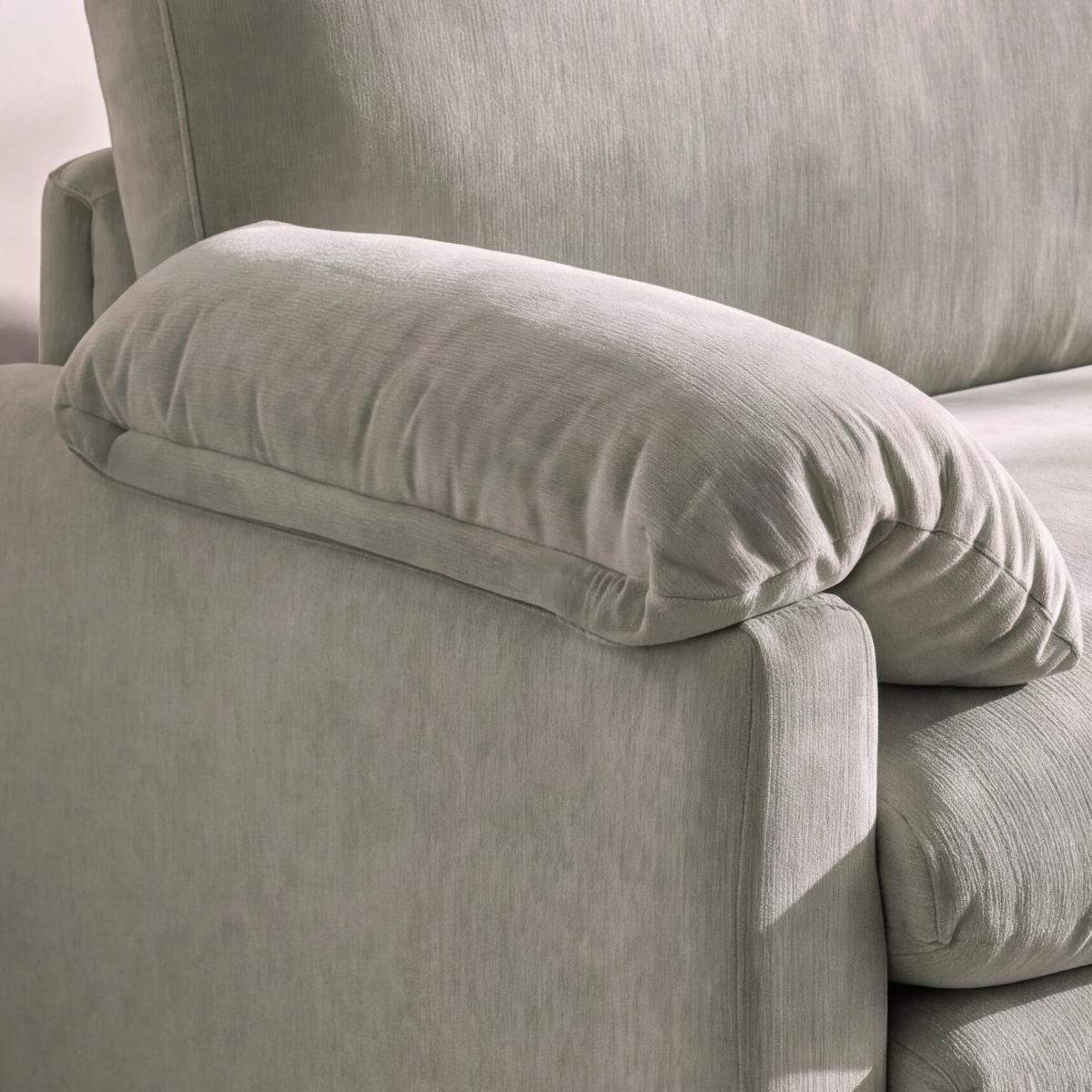 Wohnlandschaft Alessia Chenille Grau - Schwarz/Grau, MODERN, Holz/Kunststoff (188/137cm) - Bessagi Home