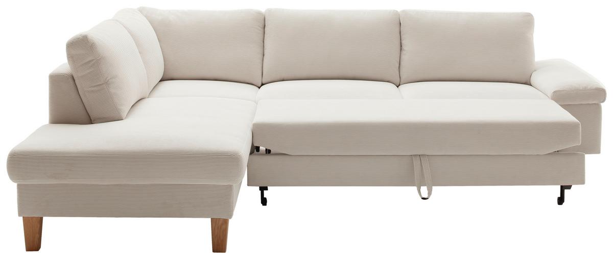 Wohnlandschaft Corvara 2.0 - Weiss/Eichefarben, Konventionell, Holz/Holzwerkstoff (220/86/286cm) - Premium Living