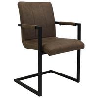 Armlehnstuhl-Set Brandon 2er- Set ca. 54x85 cm Taupe - Taupe/Schwarz, KONVENTIONELL, Textil/Metall (54/85/61cm) - MID.YOU