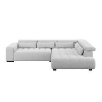 Kutna Garnitura Matera - svijetlo siva/crna, Trend, tekstil/drvo (311/226cm)