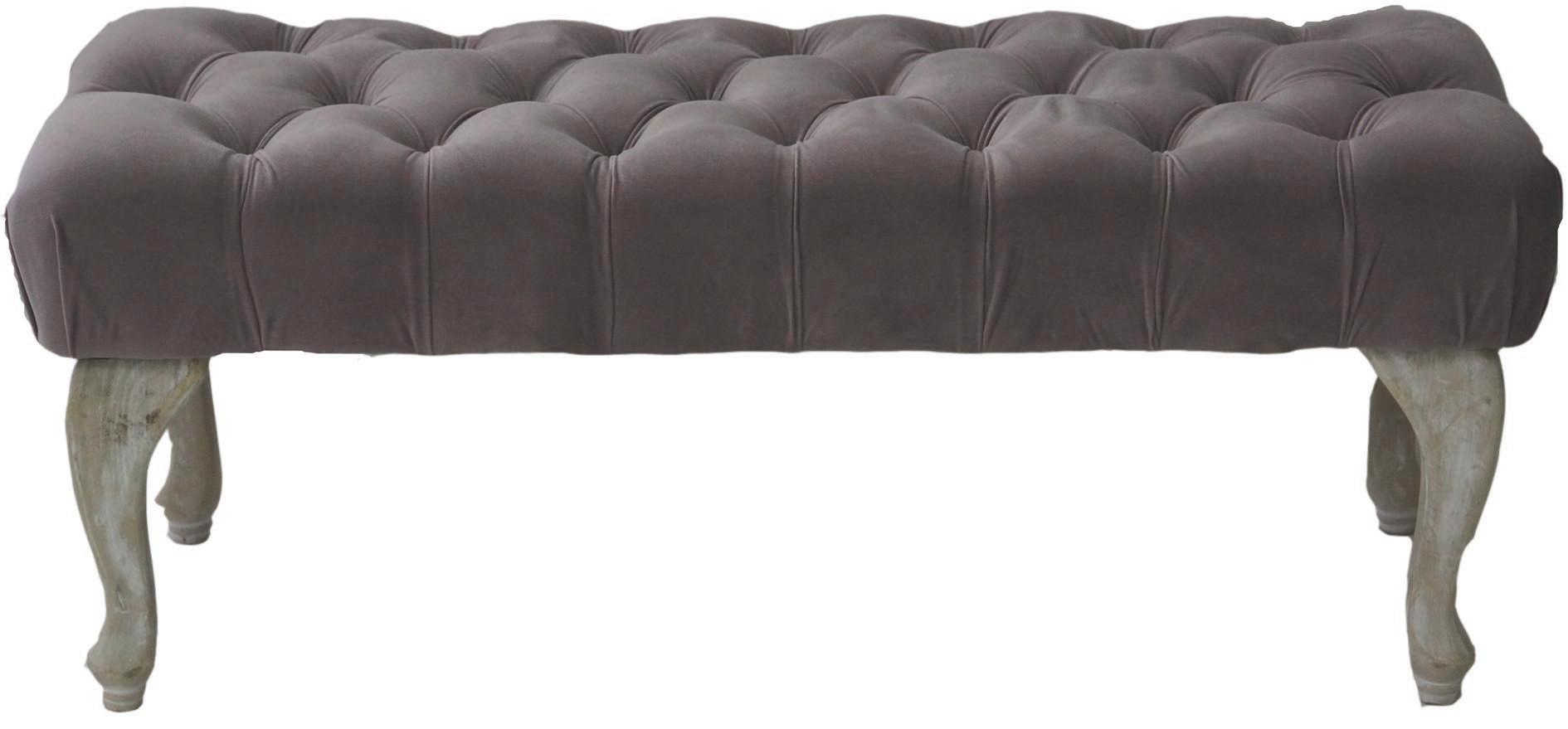 HOCKER 148018-PURPLE - Lila, Basics, Holz/Textil (100/40/42cm)