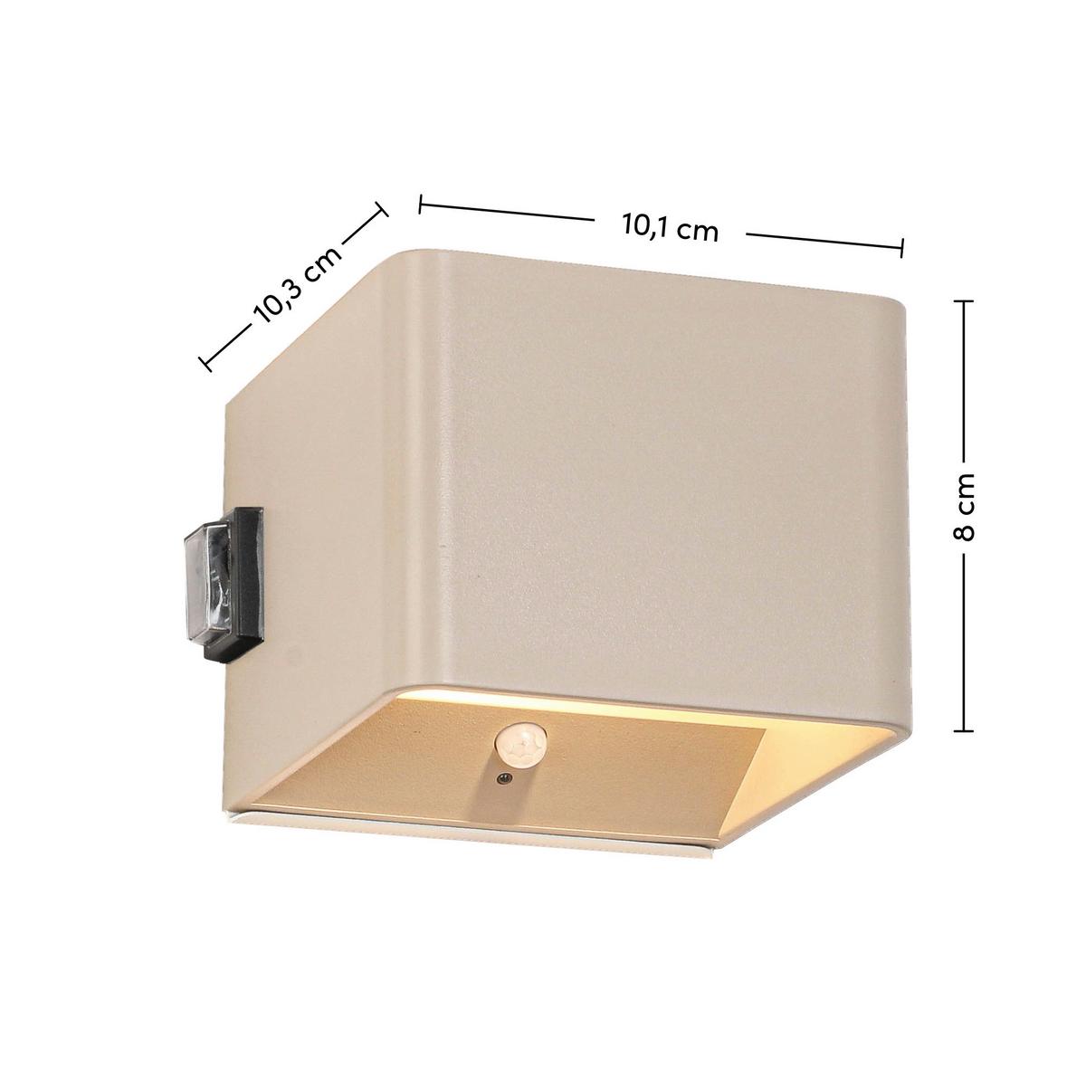 LED-Wandleuchte Hero2 Sandfarben max. 3 Watt - Sandfarben, MODERN, Kunststoff/Metall (10,28/10,1/8,05cm) - Modern Living