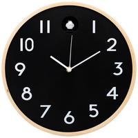 Wanduhr Kukuk Natur/Schwarz - Schwarz/Naturfarben, MODERN, Holz (31,5cm) - Mömax