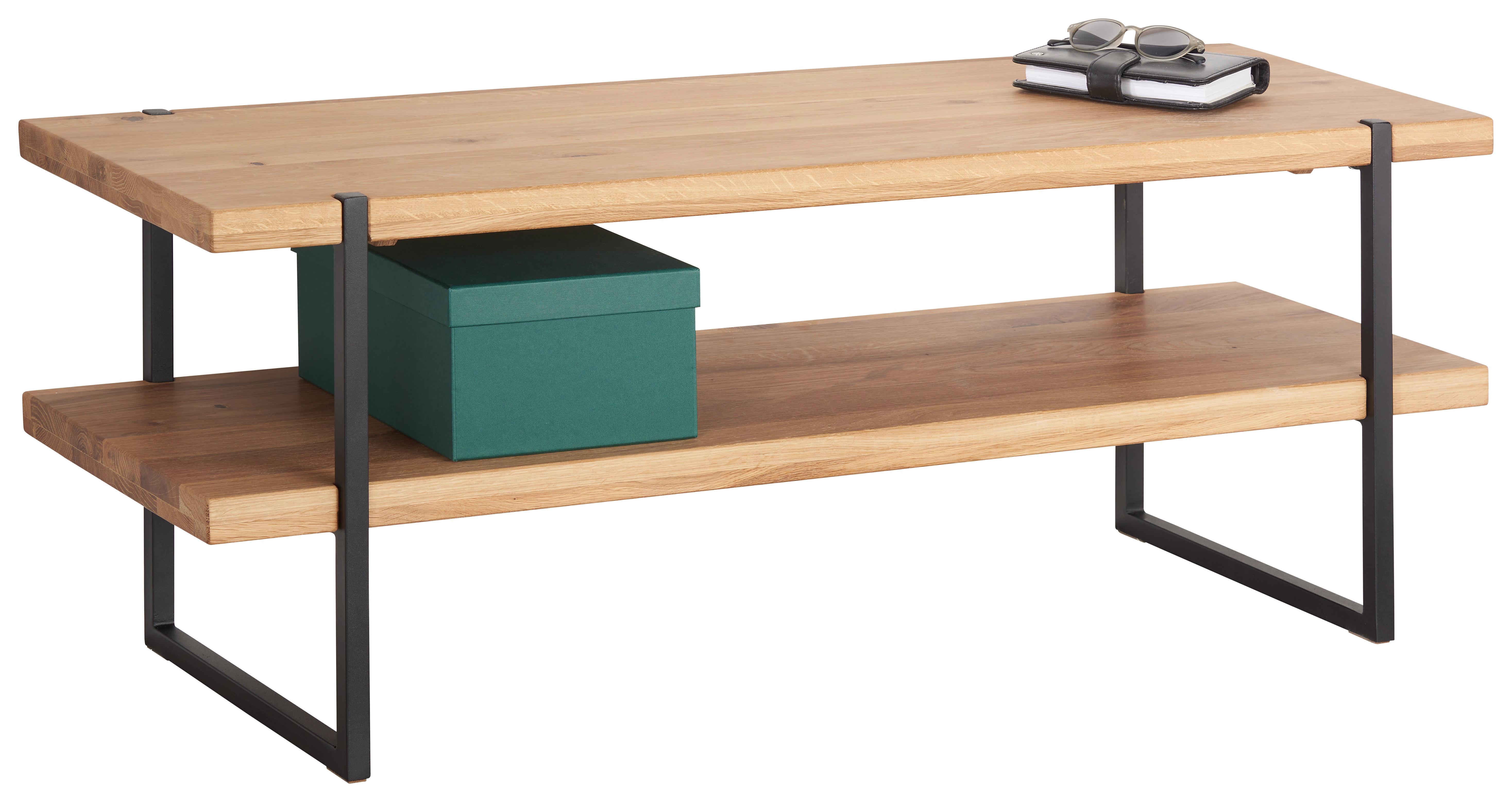 SIEDZISKO DO PRZEDPOKOJU STUDIOLINE - kolor dębowy, Natur, metal/drewno (120/45/40cm) - Linea Natura