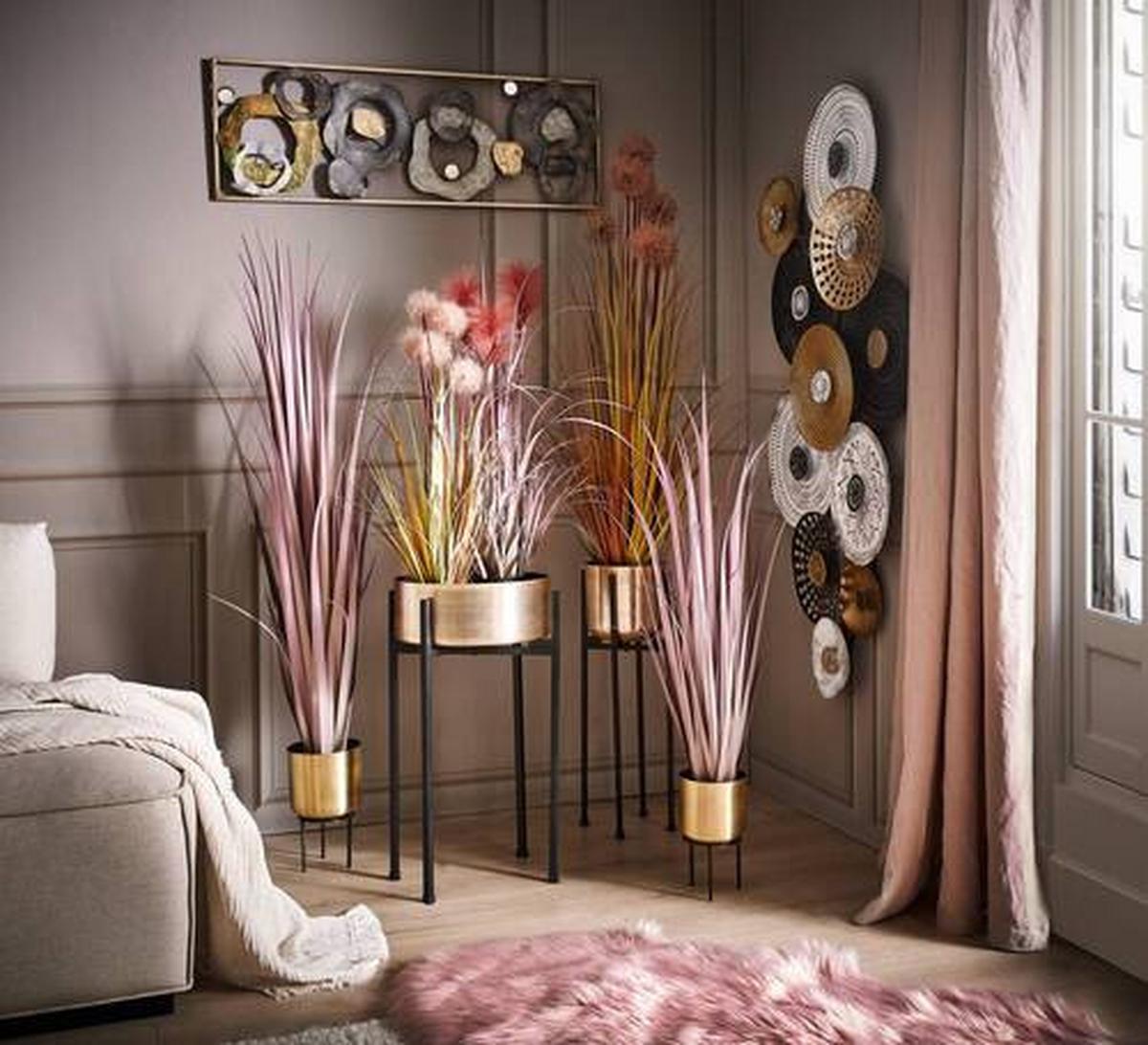 DEKORACJA ŚCIENNA 18SMB1621 - czarny/biały, Design, metal (134/68/6cm) - Ambia Home