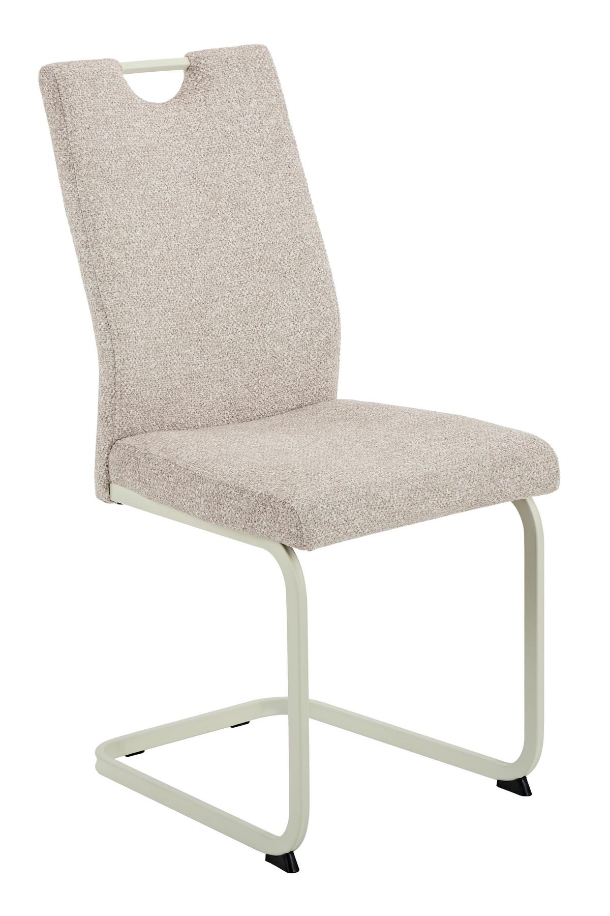 SCHWINGSTUHL-SET TIVOLI S 4ER-SET - Beige/Creme, MODERN, Textil/Metall (45/98/59cm) - MID.YOU