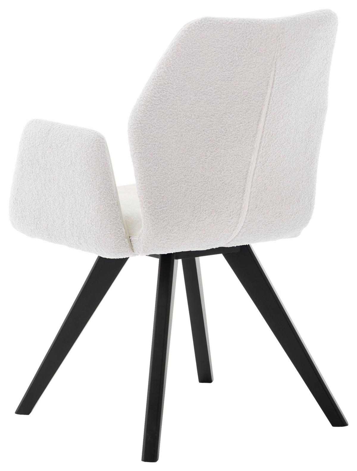 Naslanjač Royan Iii, Krem, Črna - črna/krem barve, Basics, tekstil/les (55/86/63cm) - Premium Living