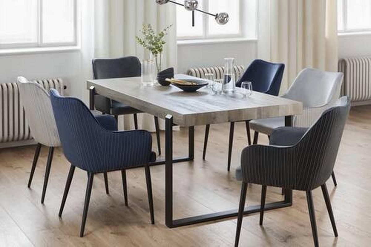 Armlehnstuhl Caria Blau Samt Gepolstert - Blau/Schwarz, MODERN, Holz/Textil (57/89/60cm) - Bessagi Home