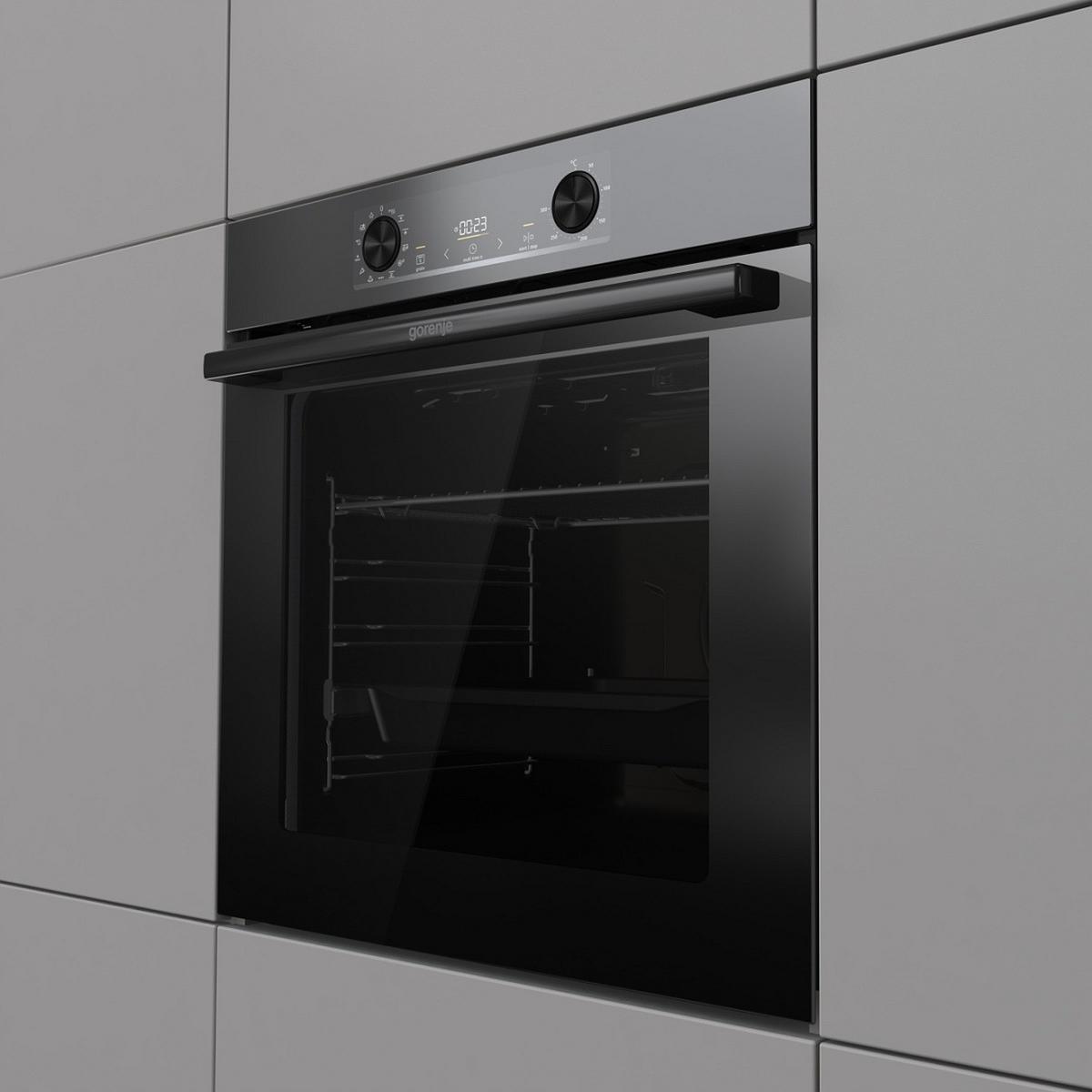 Backofenset Blackpower Schwarz - Schwarz, Glas/Metall (60/83cm) - Gorenje