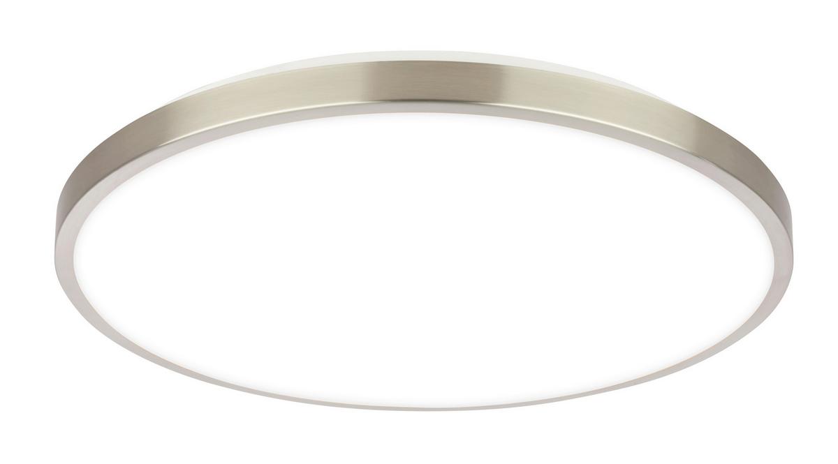 LAMPA SUFITOWA LED 3935012 KAIDA - kolor niklowy, Basics, tworzywo sztuczne/metal (33/6cm)