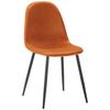Stuhl Lio Rostfarben Samt Gepolstert - Rostfarben/Schwarz, MODERN, Holz/Textil (43/86/55cm) - Bessagi Home