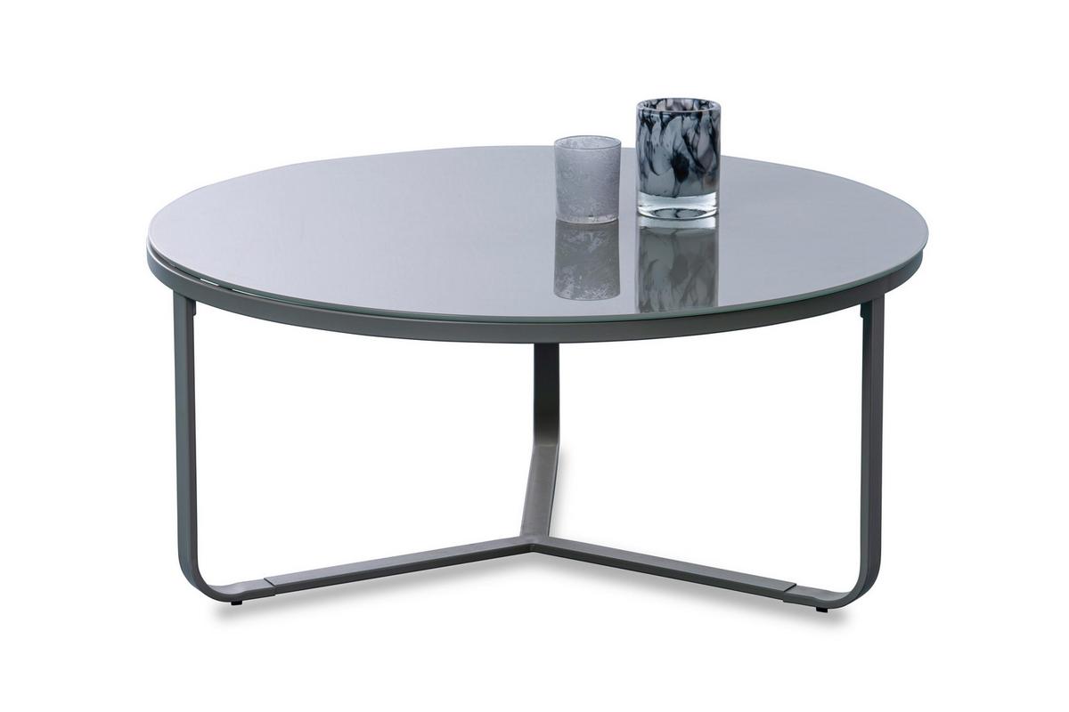 STOLIK KAWOWY BOSTON2 - szary, Design, metal/szkło (80/80/35cm) - Xora