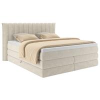 Boxspringbett Lina Beige ca. 160x200cm - Beige, KONVENTIONELL, Holz/Holzwerkstoff (160/200cm) - Premium Living