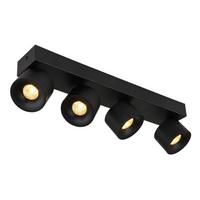 LED-Strahler Rae Schwarz max. 6 Watt - Transparent/Schwarz, Design, Kunststoff/Metall (45,5/7,2/12cm) - Globo
