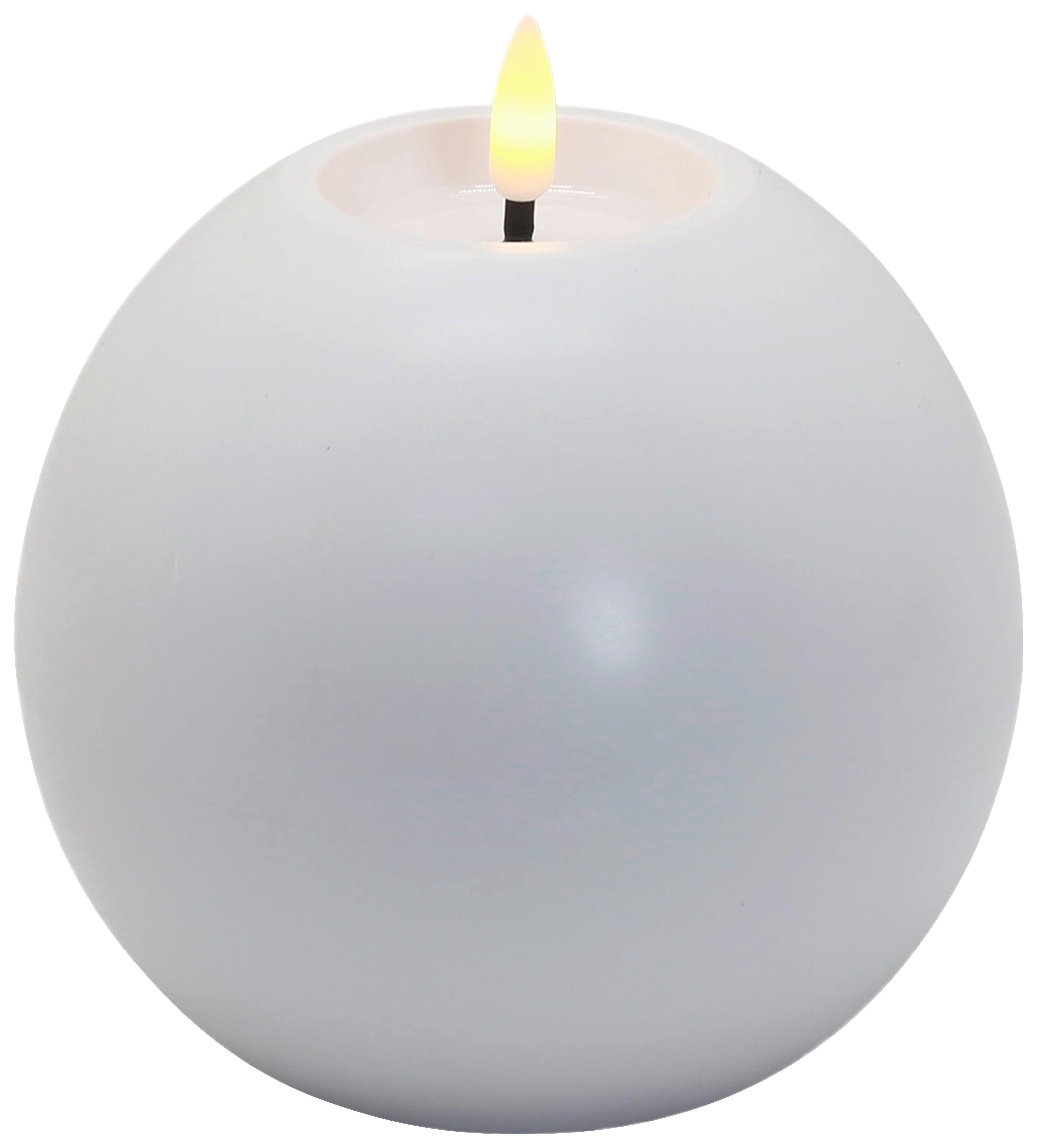 LED-Kerze Lioris Weiß max. 0,06 Watt - Weiß, Natur, Kunststoff (12/11cm) - Mömax