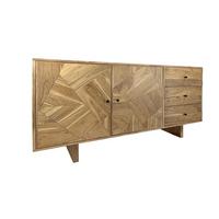 Sideboard Wl7.597 - Schwarz/Akaziefarben, Design, Holz/Metall (150/75/45cm) - Livetastic