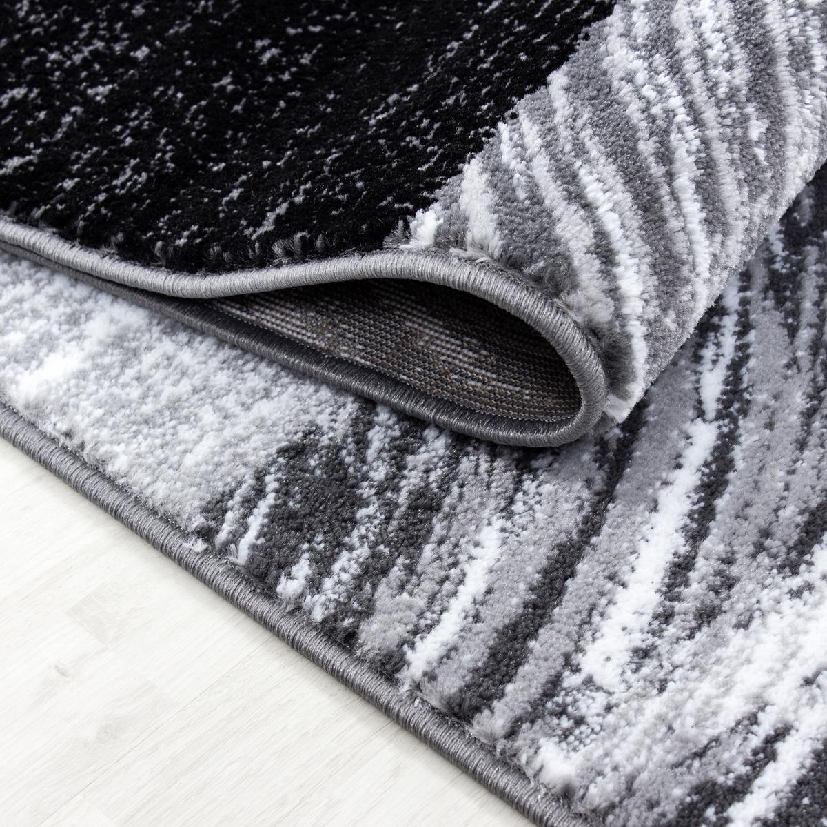 Webteppich Parma Schwarz ca. 200x290cm - Schwarz, KONVENTIONELL, Textil (200/290cm)